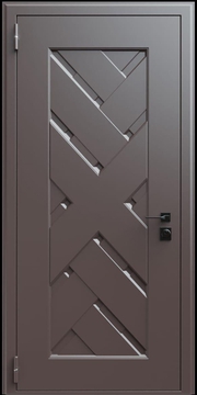 Входная термодверь с металлофиленкой и порошковым окрашиванием RAL 8019 (тип №2) Входная термодверь с металлофиленкой и порошковым окрашиванием RAL 8019 (тип №2)
